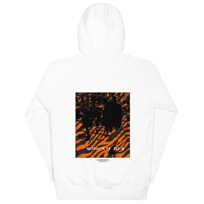 Urban Orange Black Graphic Unisex Hoodie Sweater