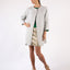 Coat Natural Rustic Linen Round Neck Loose Fit