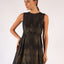 Cocktail Dress Cotton Black Gold See Through Pleated Stars Beads Embroideries