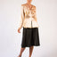 Jacket Salmon Silk Lace Applique Asymmetrical Pleats Embroidered Long Sleeves