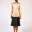 Jacket Salmon Silk Lace Applique Asymmetrical Pleats Embroidered Long Sleeves