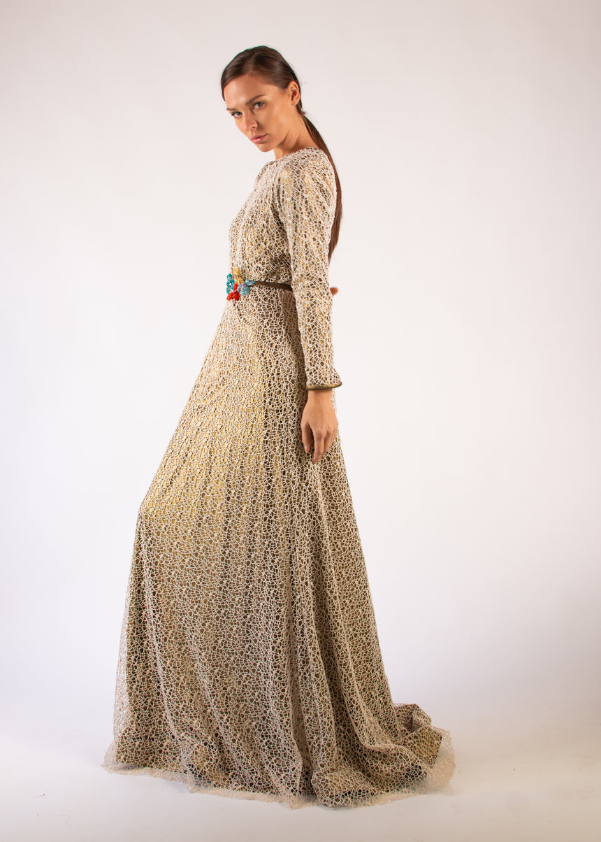 ivory gold dress The Aurlie Wedding Mae West Be tempted and fall in love with our newest Bridal Gown Ivory Gold Lace Cotton