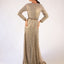 Gown Ivory Gold Lace Cotton Layered Belted Handmade Crystal Multicolored Flowers