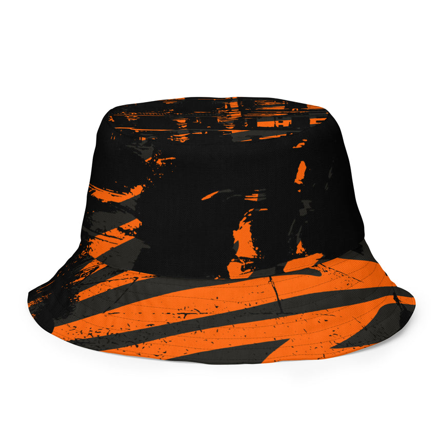 Urban Orange Black Reversible Bucket Hat