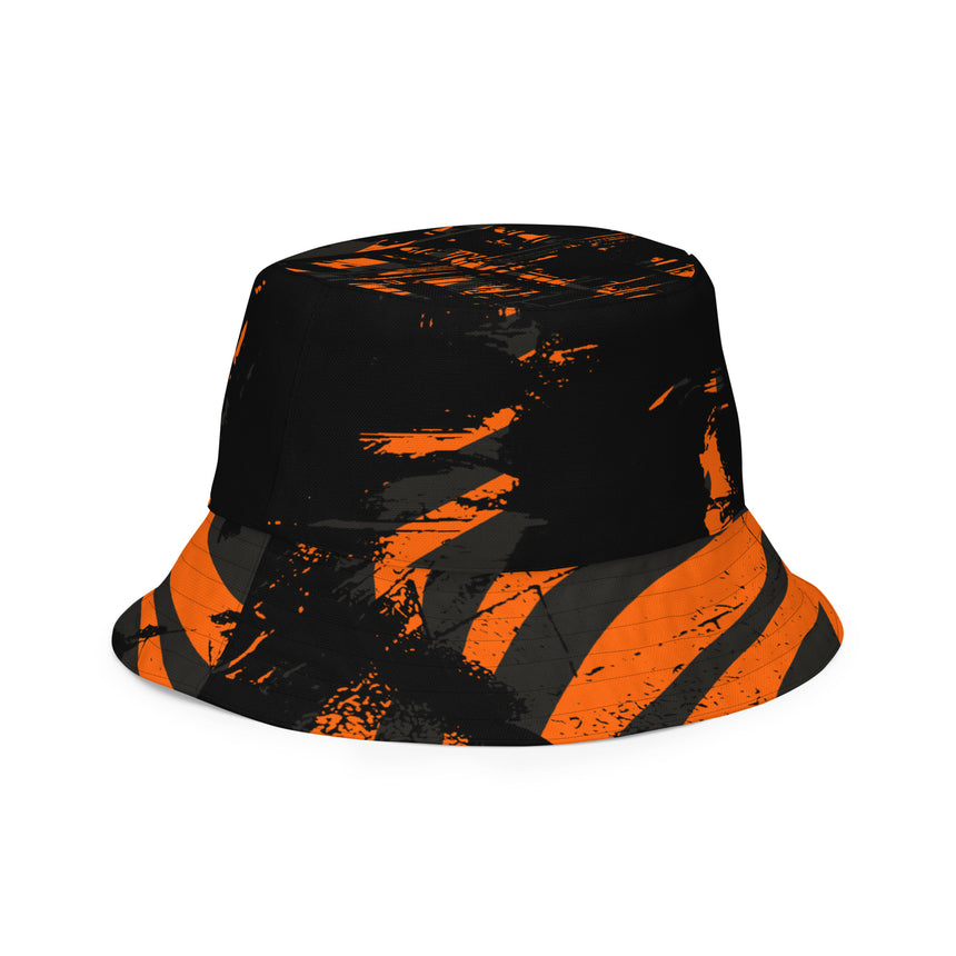 Urban Orange Black Reversible Bucket Hat