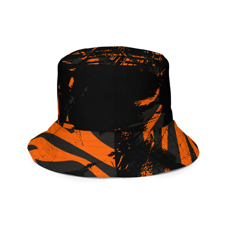 Urban Orange Black Reversible Bucket Hat