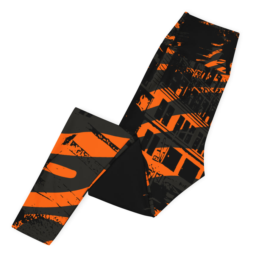 Urban Women's Orange Black Leggings