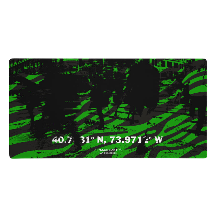 Urban Green Black Gaming Mouse Pad