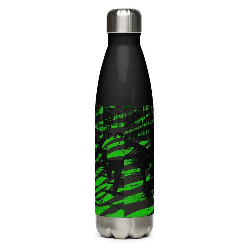 Urban Stainless Steel Green Black Water Bottle