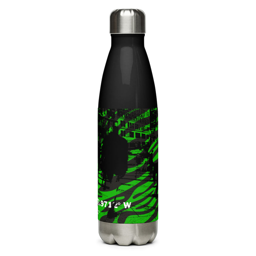 Urban Stainless Steel Green Black Water Bottle