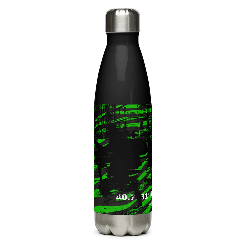 Urban Stainless Steel Green Black Water Bottle